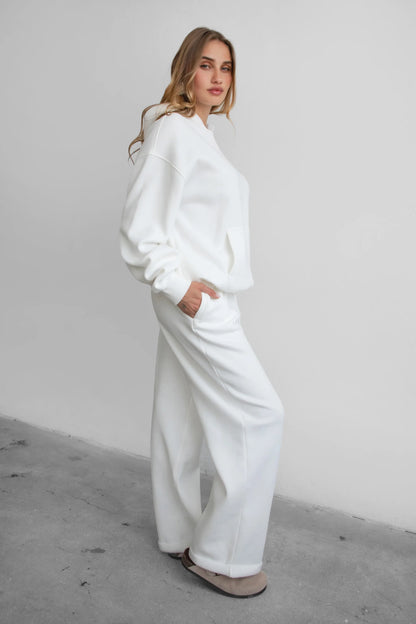 Bianca Cloud Fleece Wide Leg Sweatpants